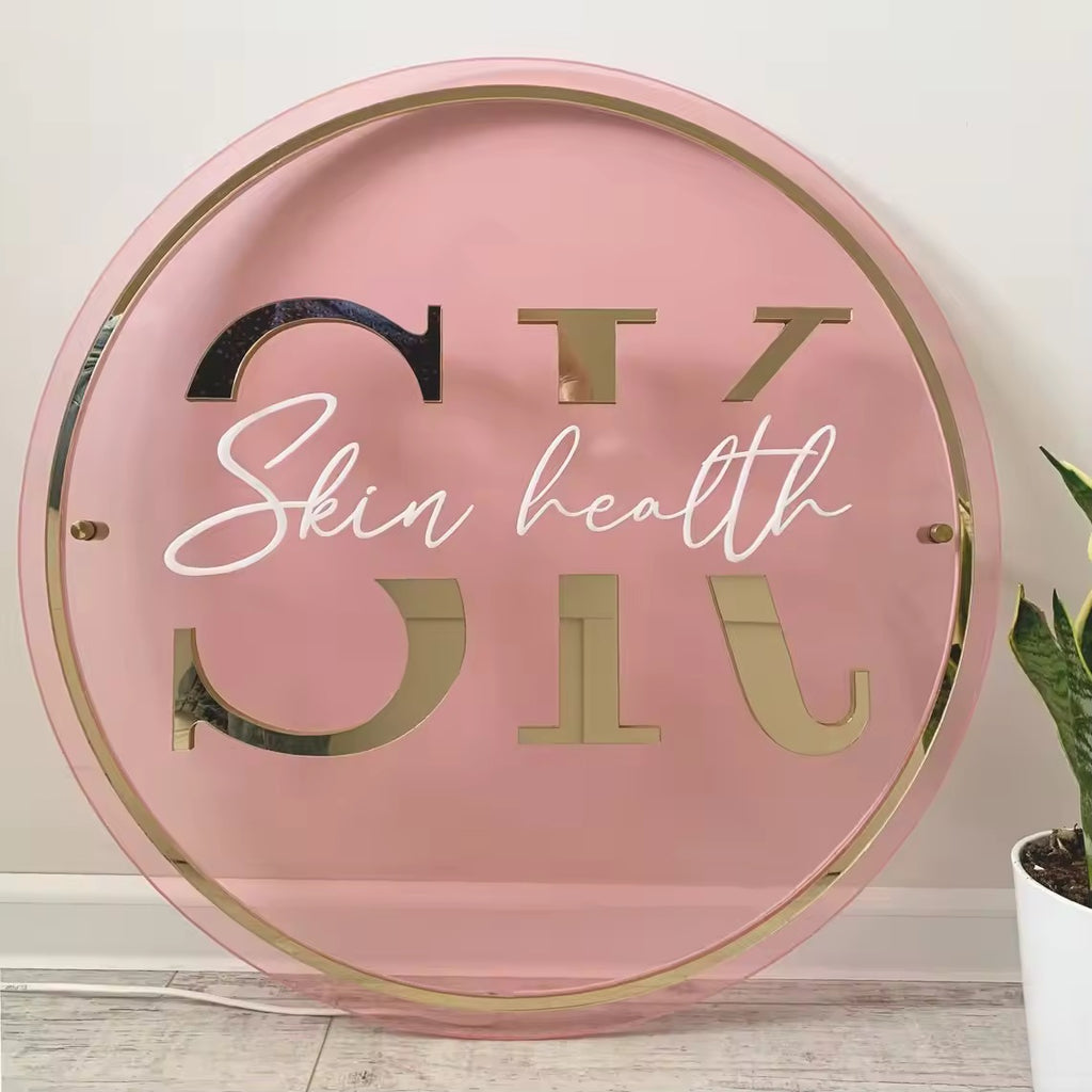 Custom Acrylic Backlit Round Sign