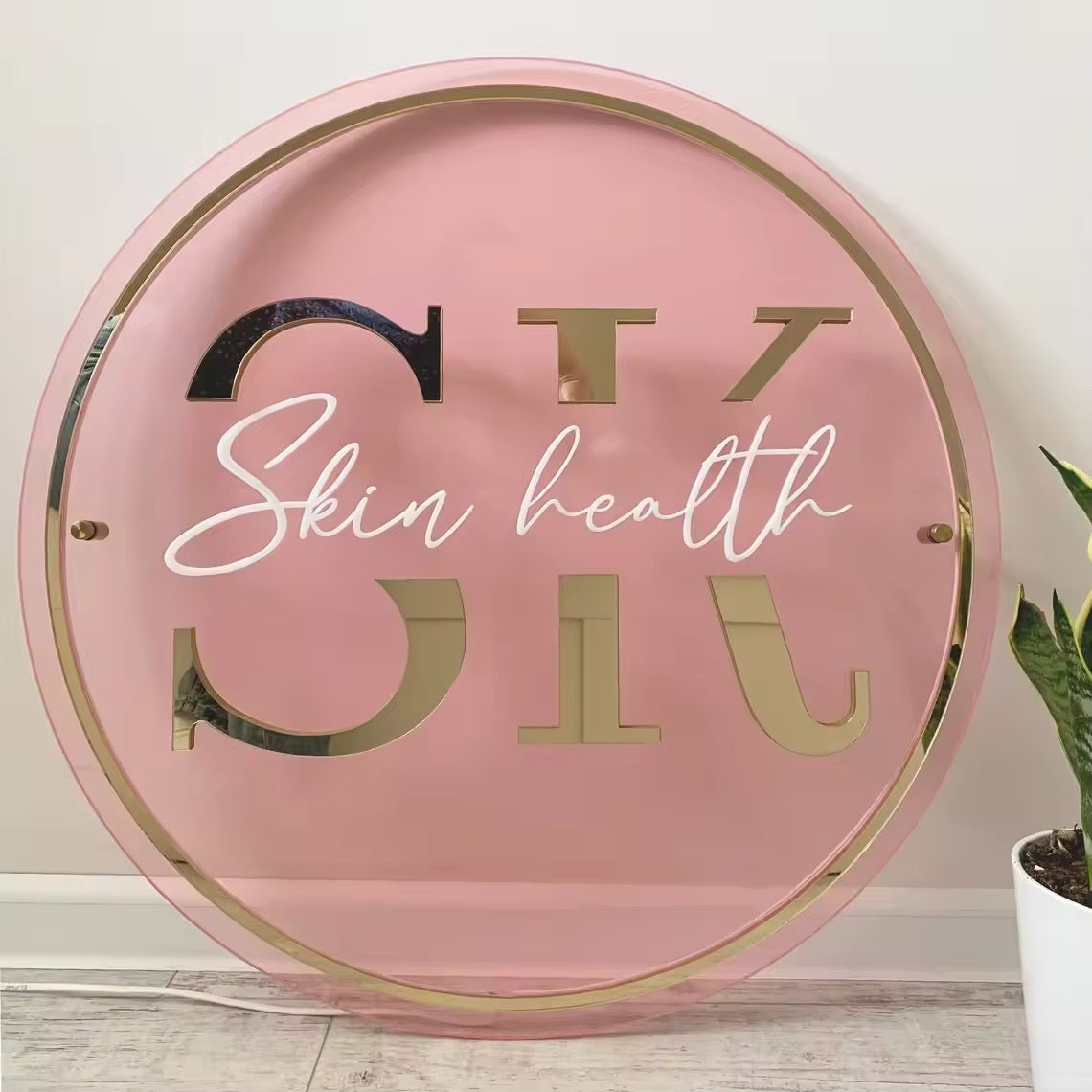 Custom Acrylic Backlit Round Sign