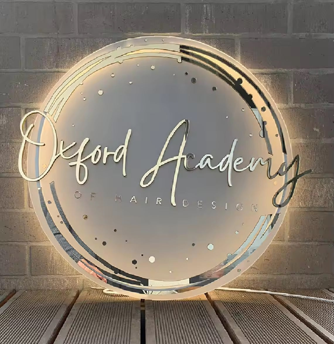 Custom Acrylic Backlit Round Sign