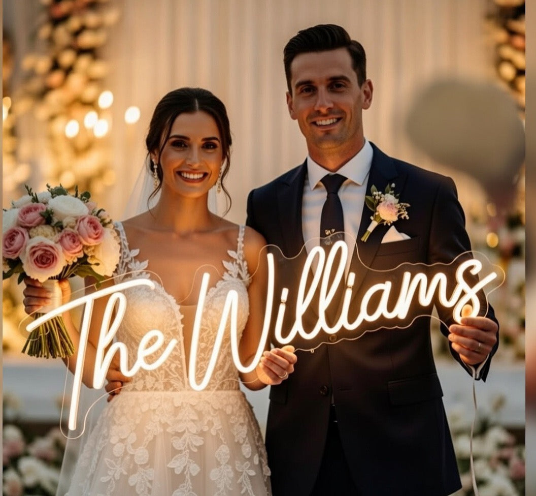 Custom Wedding Surname Neon Sign