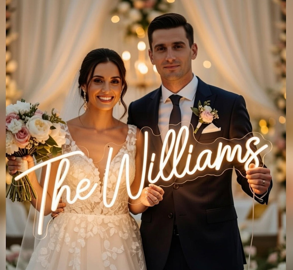 Custom Wedding Surname Neon Sign