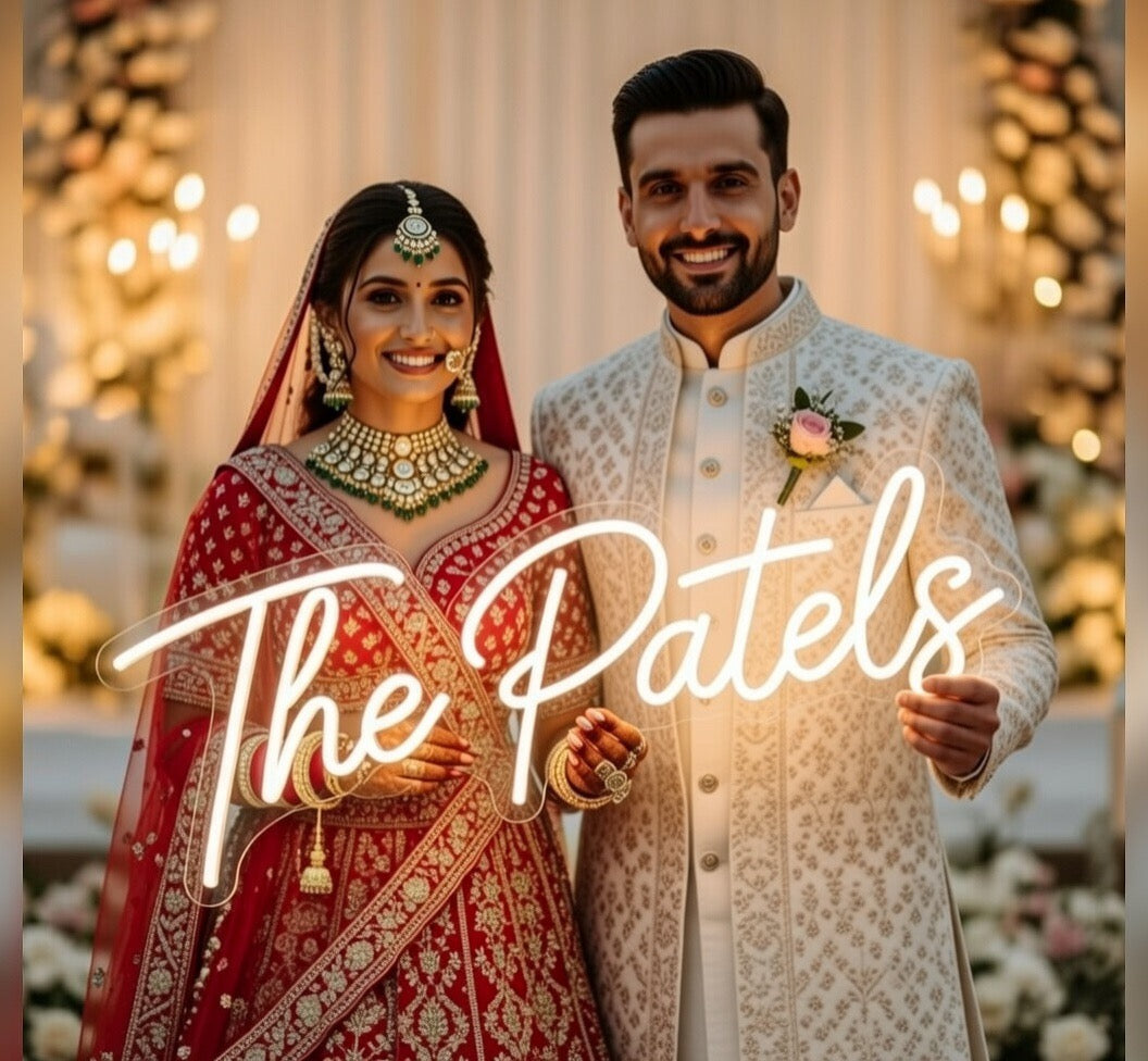 Custom Wedding Surname Neon Sign