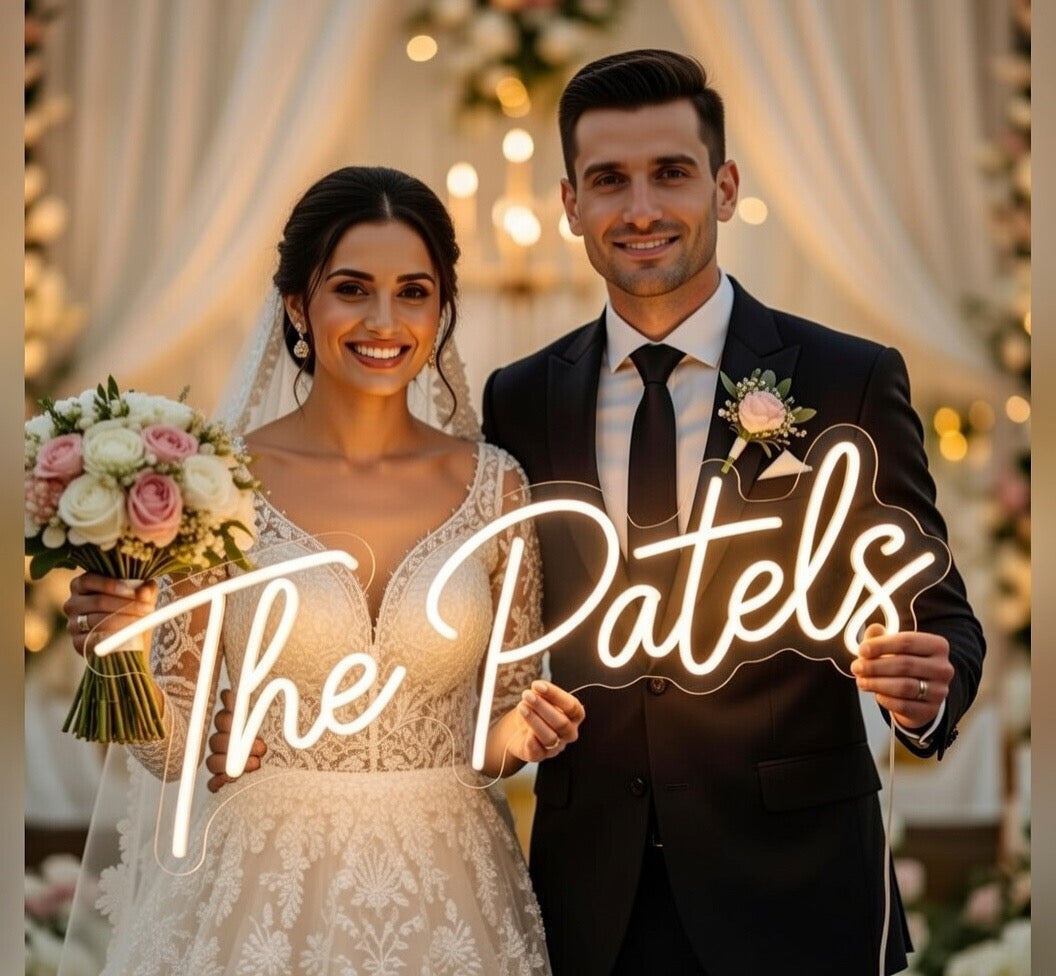 Custom Wedding Surname Neon Sign