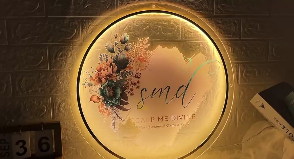 Custom Acrylic Backlit Round Sign